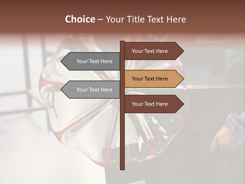 Glass Blower Forming A Piece Of Decorative Glass. (Murano, Italy) PowerPoint Template