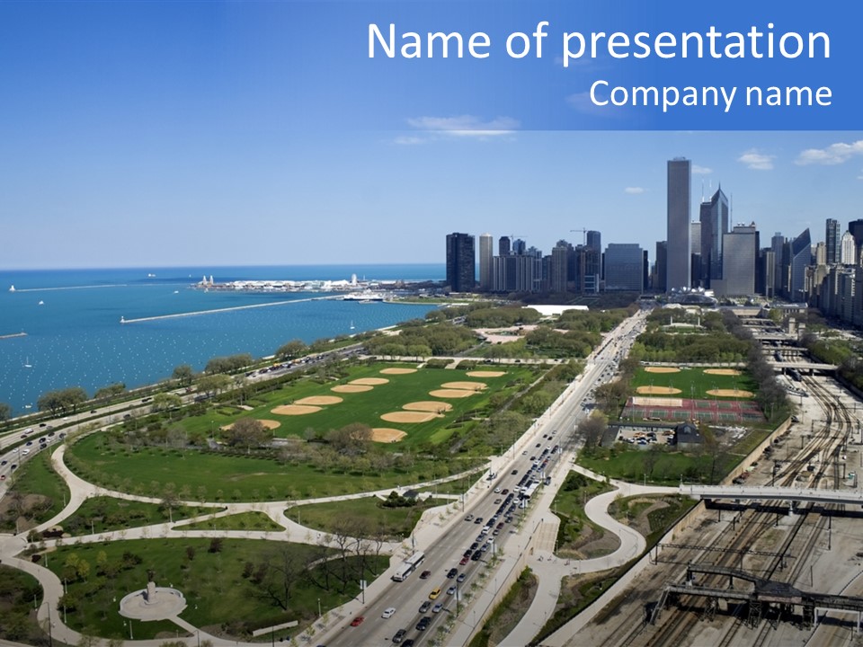 Grant Park In Chicago, Il. PowerPoint Template