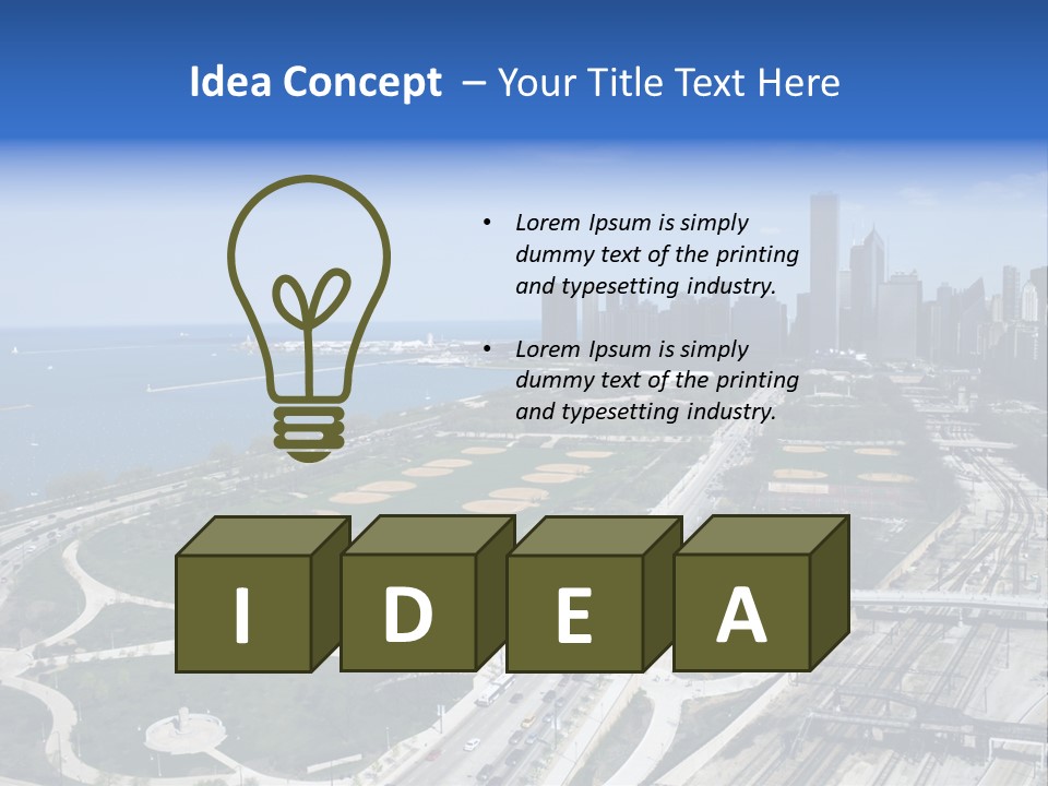 Grant Park In Chicago, Il. PowerPoint Template