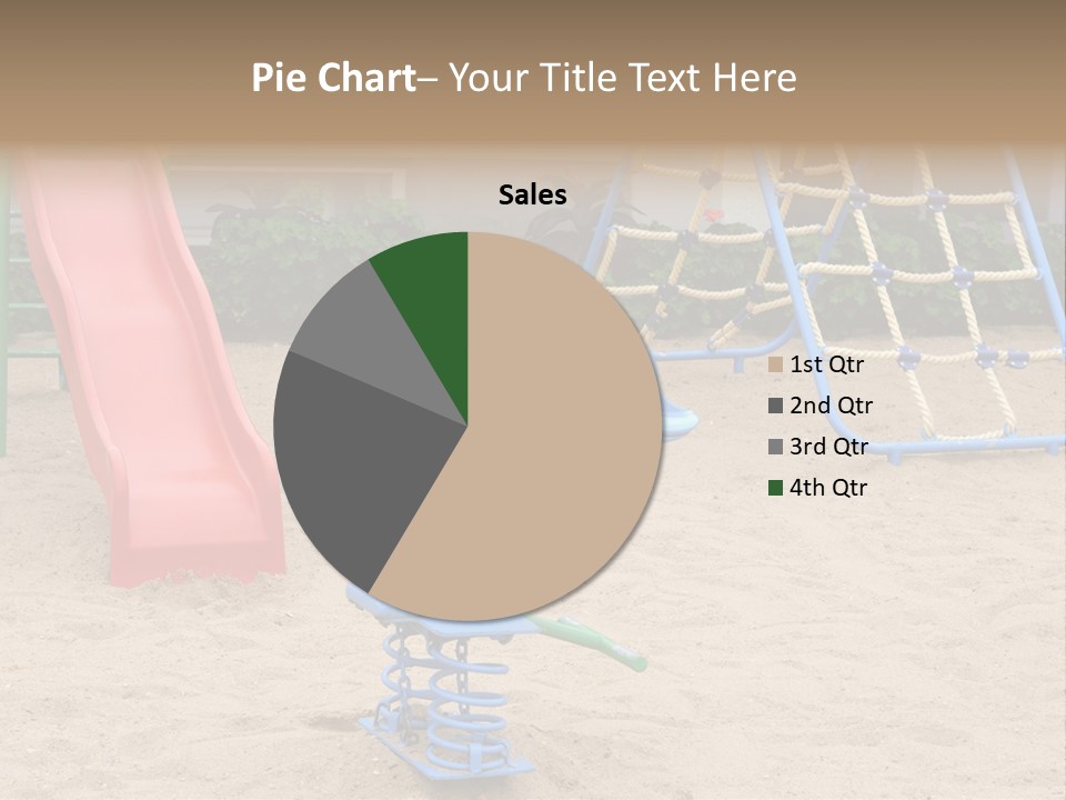 A Playground With A Slide And A Slide In The Sand PowerPoint Template