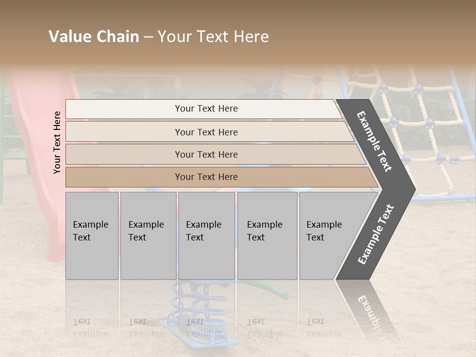 A Playground With A Slide And A Slide In The Sand PowerPoint Template