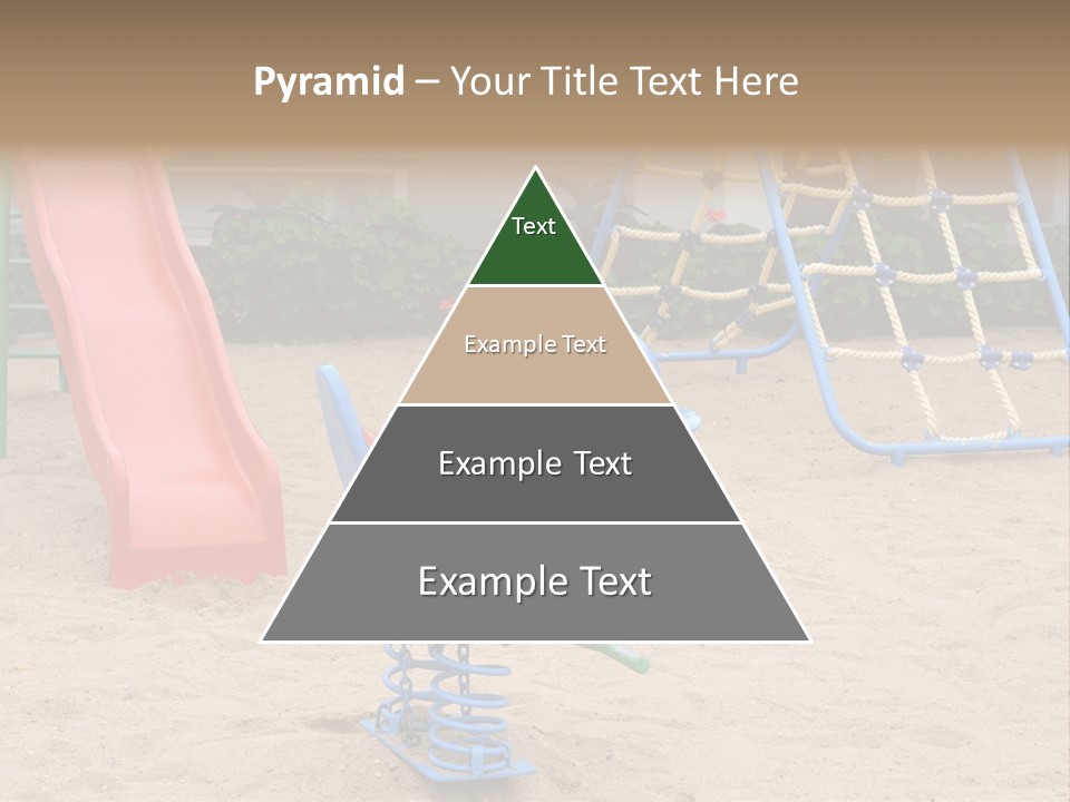 A Playground With A Slide And A Slide In The Sand PowerPoint Template