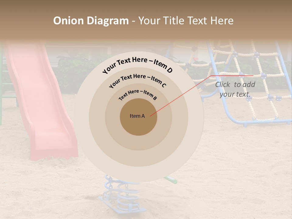 A Playground With A Slide And A Slide In The Sand PowerPoint Template
