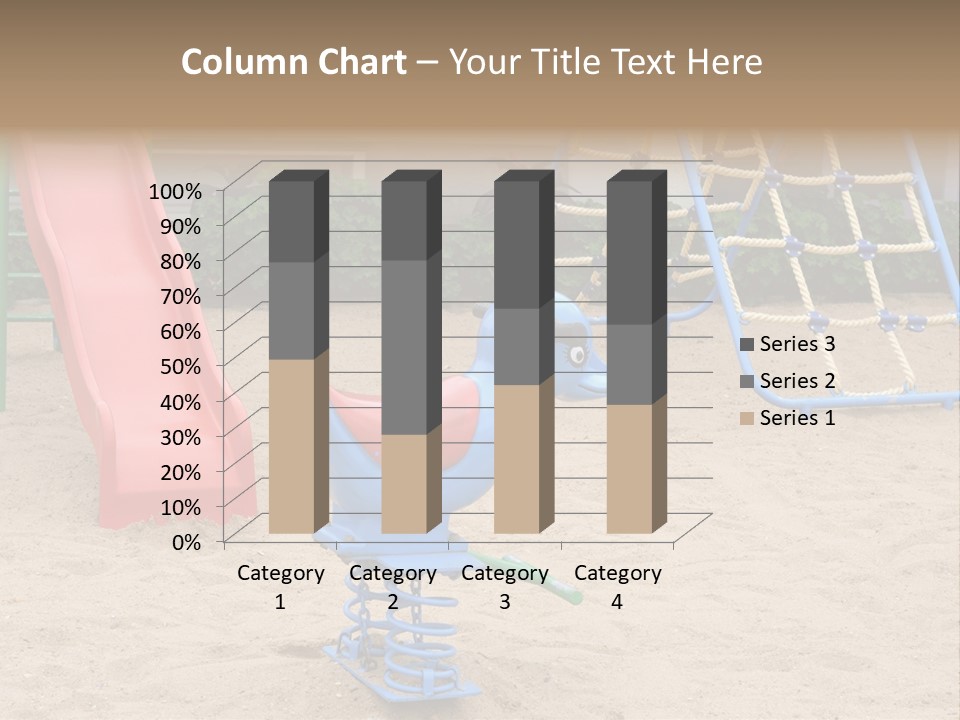 A Playground With A Slide And A Slide In The Sand PowerPoint Template