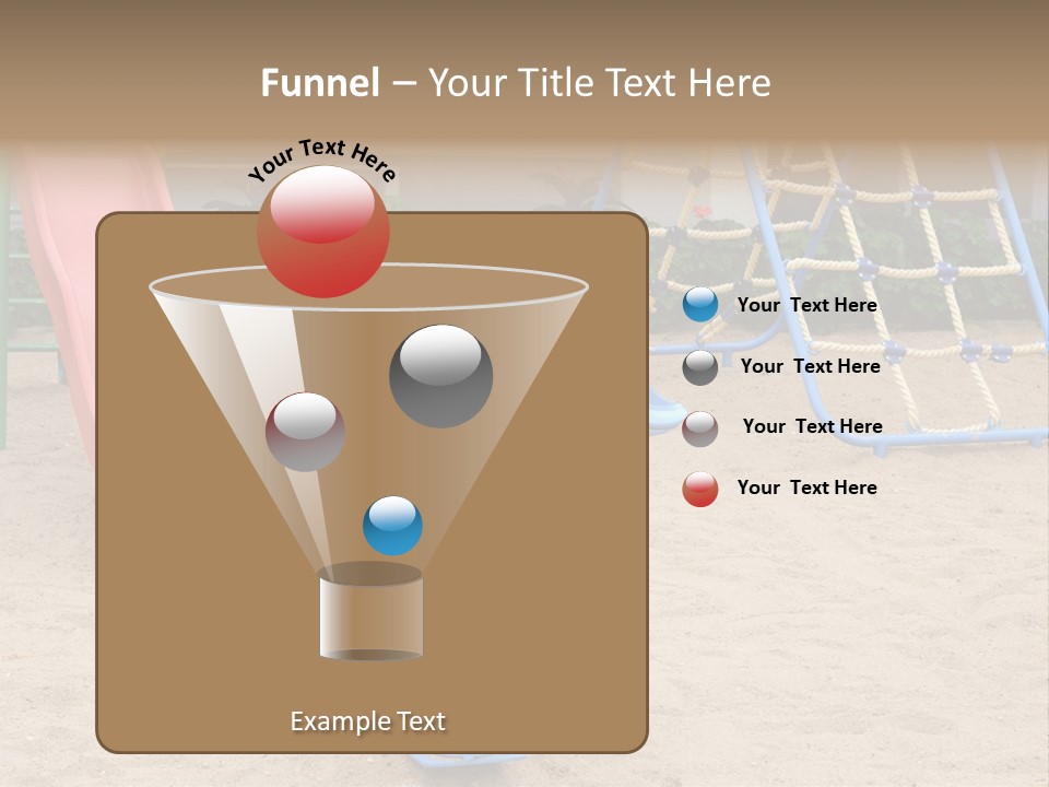 A Playground With A Slide And A Slide In The Sand PowerPoint Template