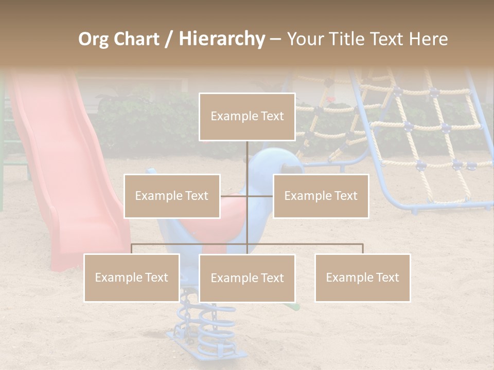 A Playground With A Slide And A Slide In The Sand PowerPoint Template
