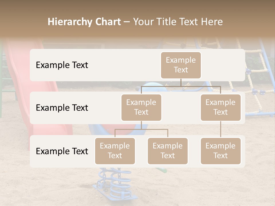 A Playground With A Slide And A Slide In The Sand PowerPoint Template
