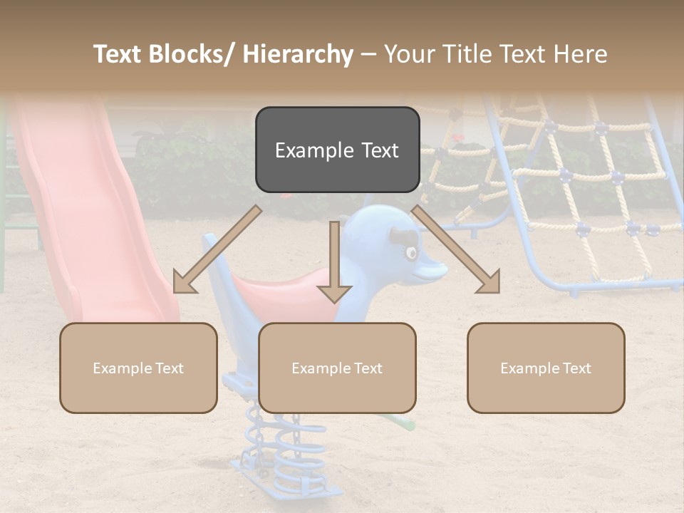 A Playground With A Slide And A Slide In The Sand PowerPoint Template
