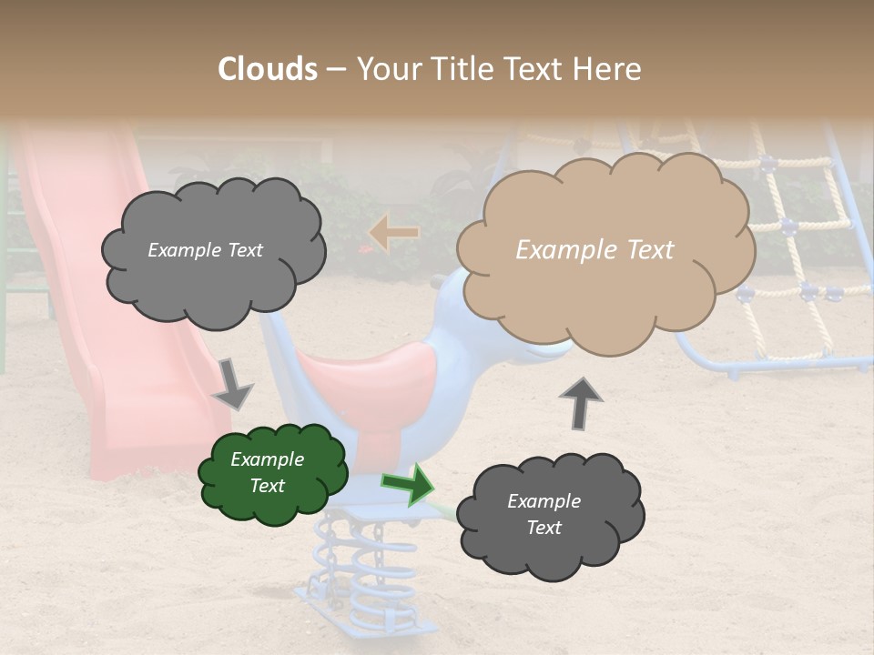 A Playground With A Slide And A Slide In The Sand PowerPoint Template