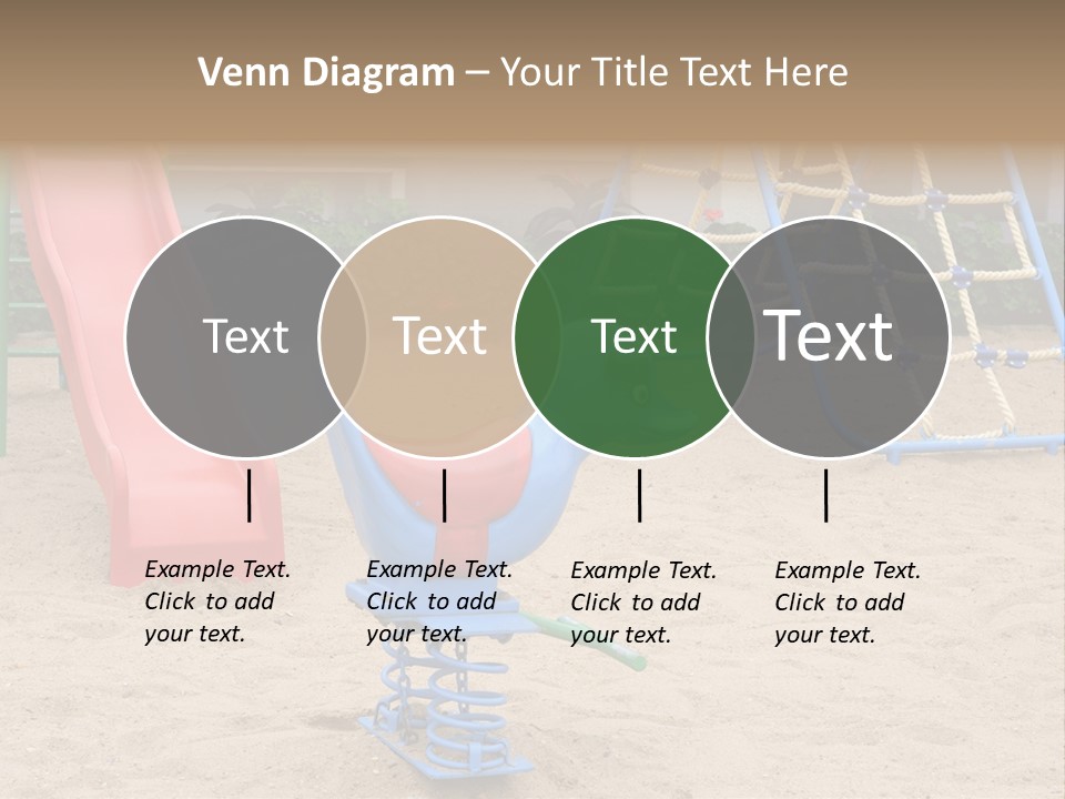 A Playground With A Slide And A Slide In The Sand PowerPoint Template