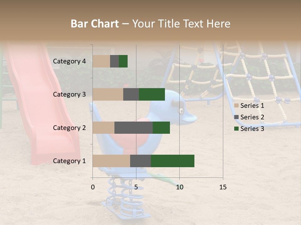 A Playground With A Slide And A Slide In The Sand PowerPoint Template