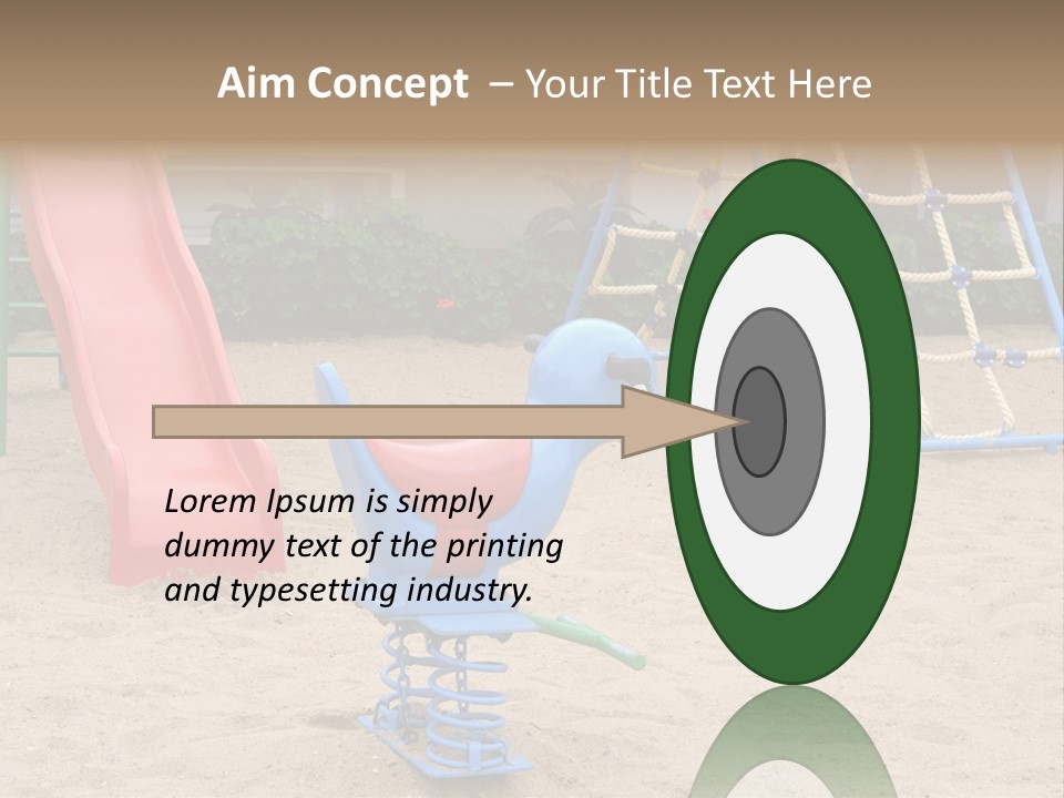 A Playground With A Slide And A Slide In The Sand PowerPoint Template