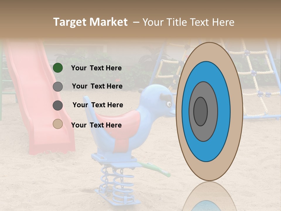 A Playground With A Slide And A Slide In The Sand PowerPoint Template