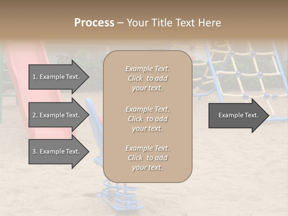 A Playground With A Slide And A Slide In The Sand PowerPoint Template