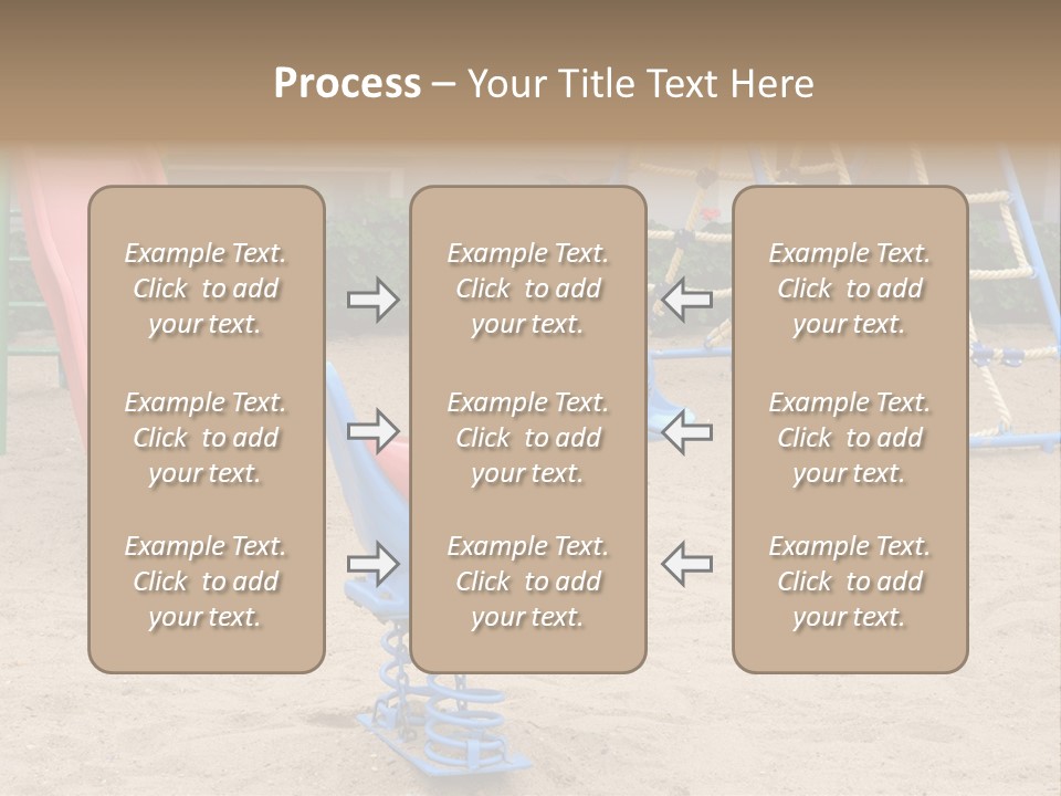 A Playground With A Slide And A Slide In The Sand PowerPoint Template