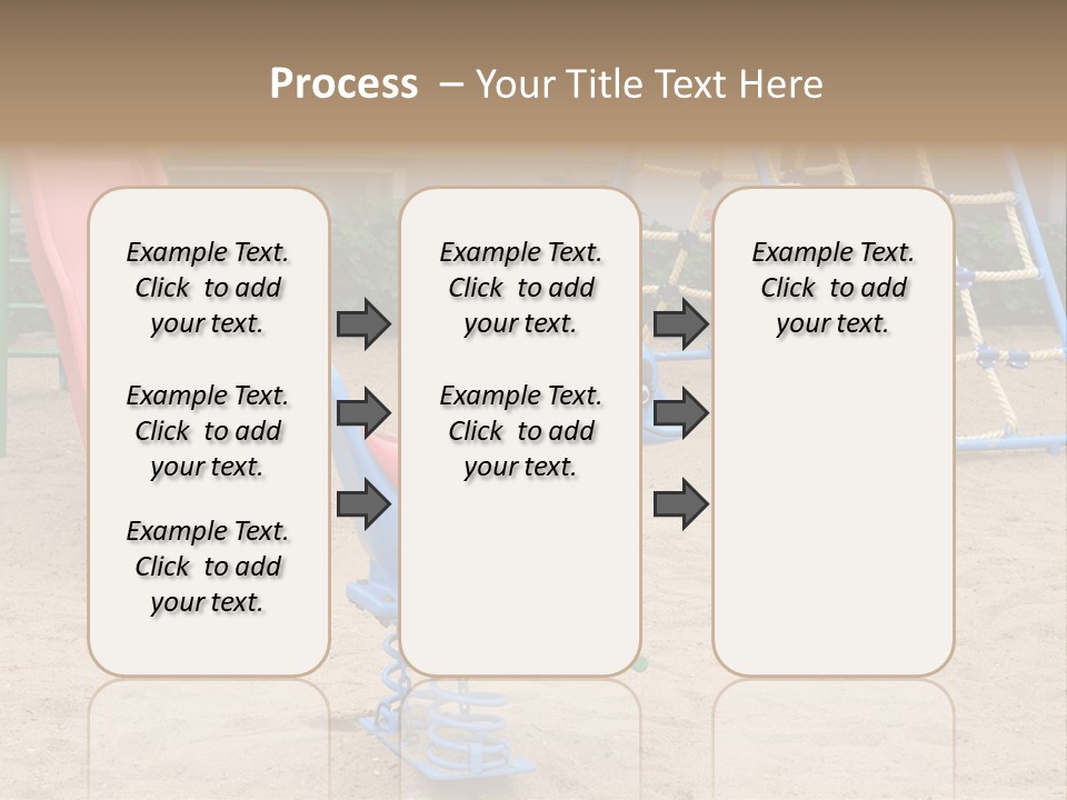A Playground With A Slide And A Slide In The Sand PowerPoint Template