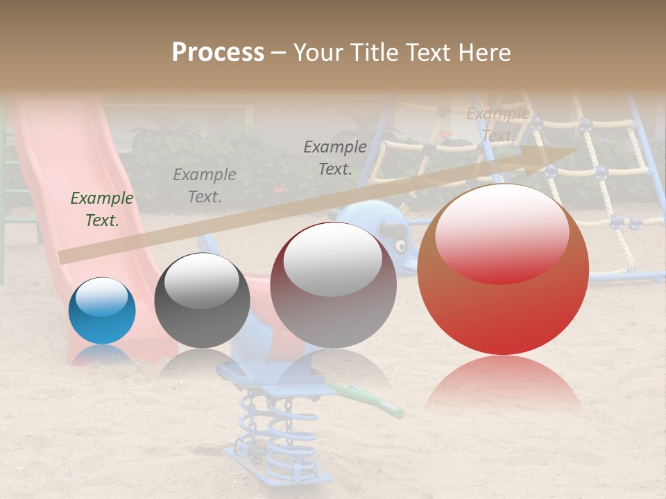 A Playground With A Slide And A Slide In The Sand PowerPoint Template