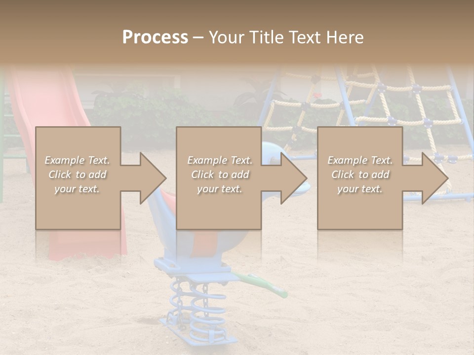 A Playground With A Slide And A Slide In The Sand PowerPoint Template