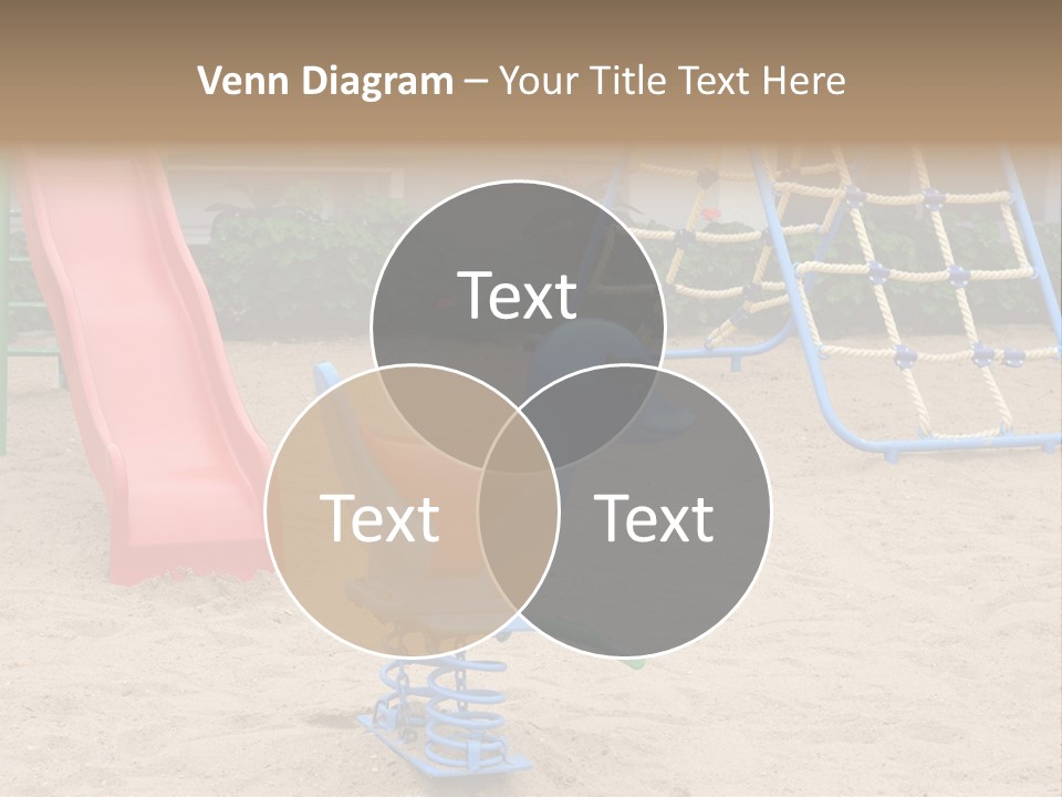 A Playground With A Slide And A Slide In The Sand PowerPoint Template