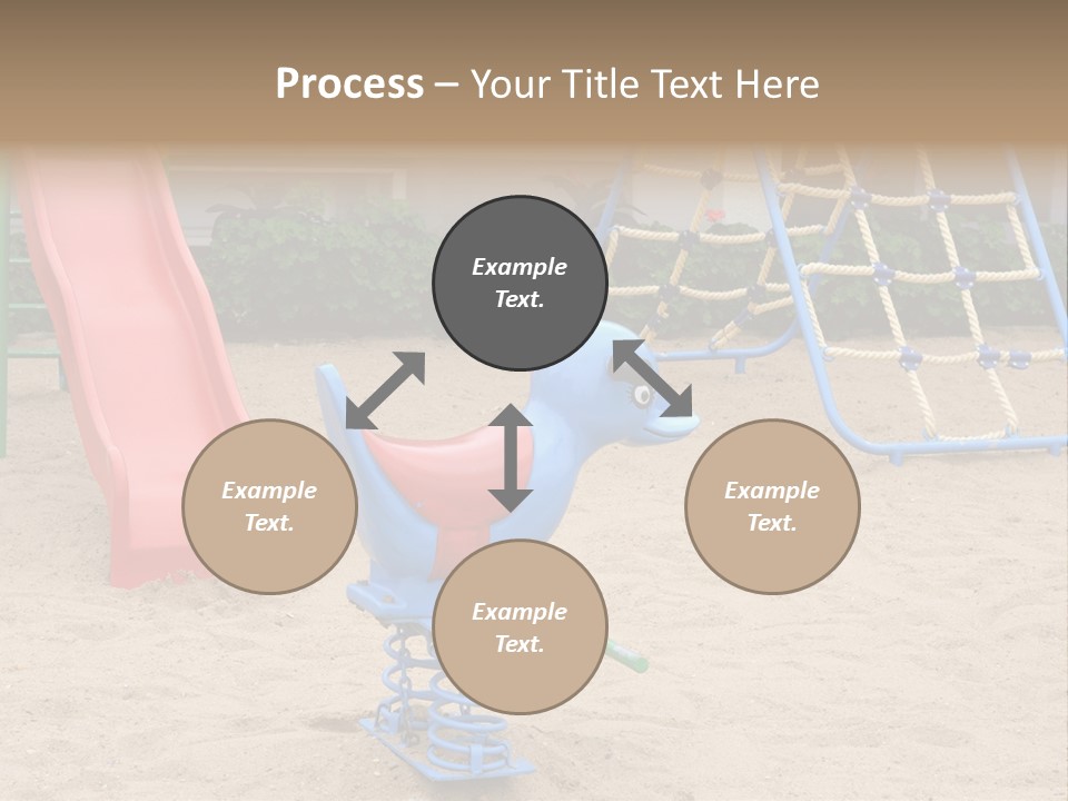 A Playground With A Slide And A Slide In The Sand PowerPoint Template