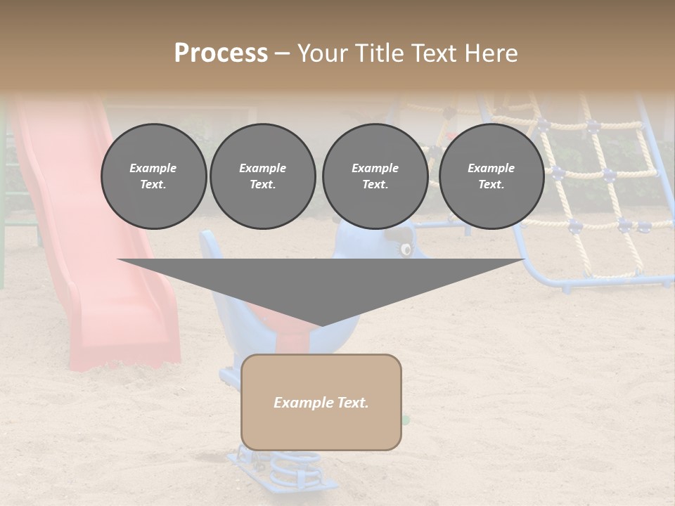 A Playground With A Slide And A Slide In The Sand PowerPoint Template