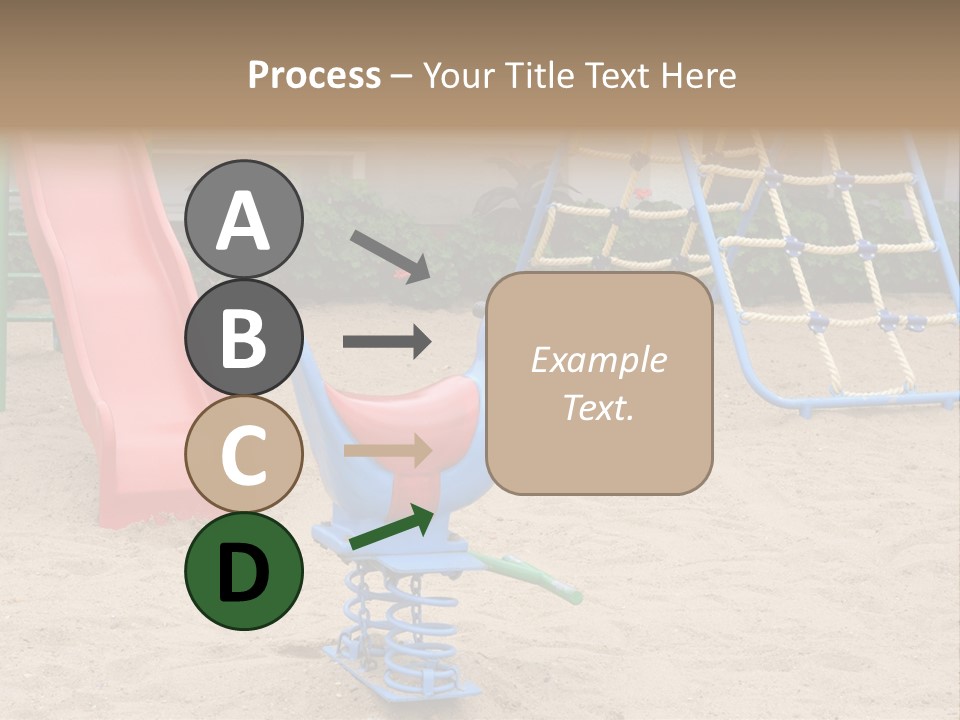 A Playground With A Slide And A Slide In The Sand PowerPoint Template