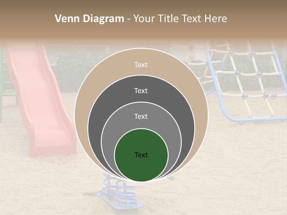 A Playground With A Slide And A Slide In The Sand PowerPoint Template