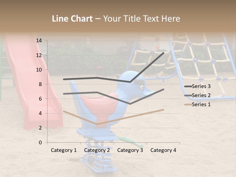 A Playground With A Slide And A Slide In The Sand PowerPoint Template