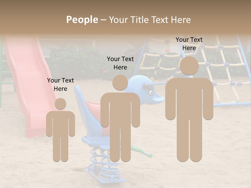 A Playground With A Slide And A Slide In The Sand PowerPoint Template