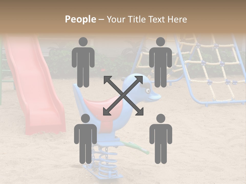 A Playground With A Slide And A Slide In The Sand PowerPoint Template
