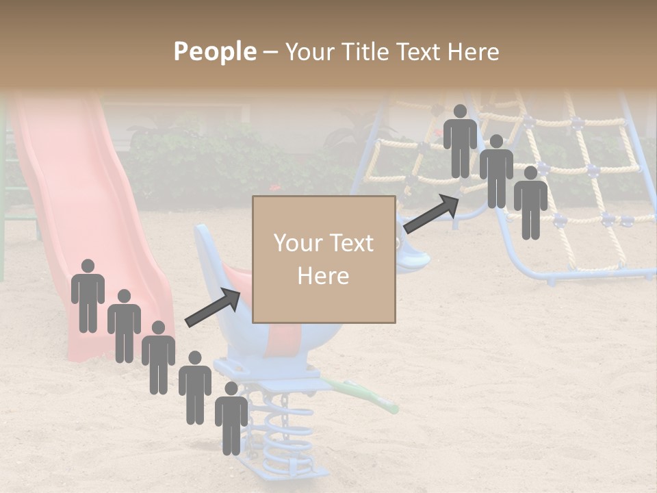 A Playground With A Slide And A Slide In The Sand PowerPoint Template