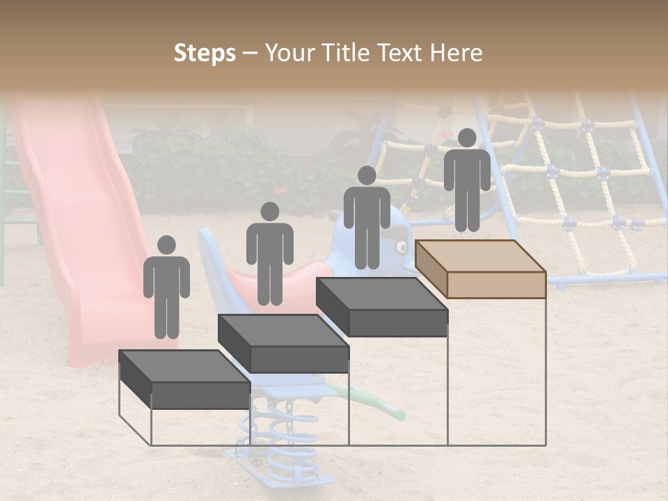 A Playground With A Slide And A Slide In The Sand PowerPoint Template