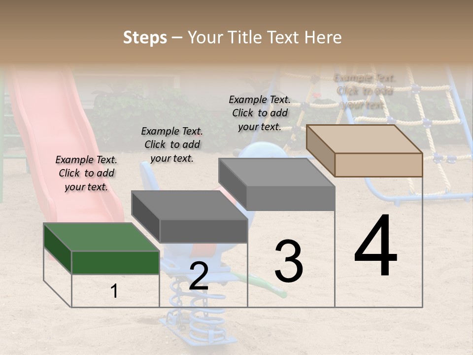 A Playground With A Slide And A Slide In The Sand PowerPoint Template