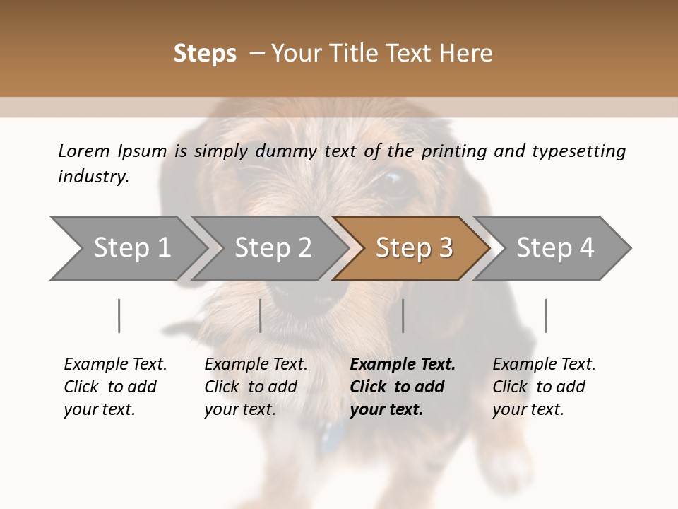 A Cute Mixed Breed Puppy Isolated Over White. The Dog Is Half Beagle And Half Yorkshire Terrier. Shallow Depth Of Field. PowerPoint Template
