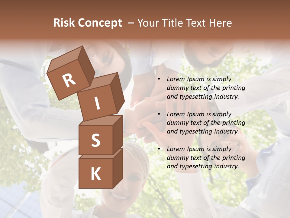 Bottom View Of People Making Pile Of Hands On Background Of Green Foliage PowerPoint Template