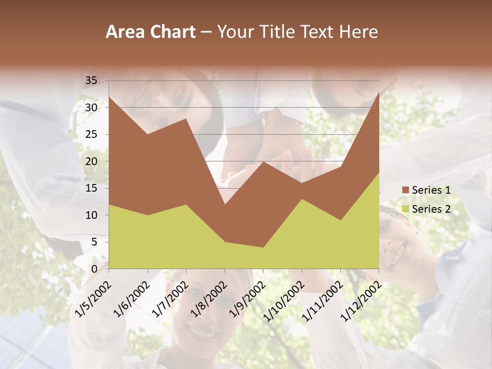 Bottom View Of People Making Pile Of Hands On Background Of Green Foliage PowerPoint Template