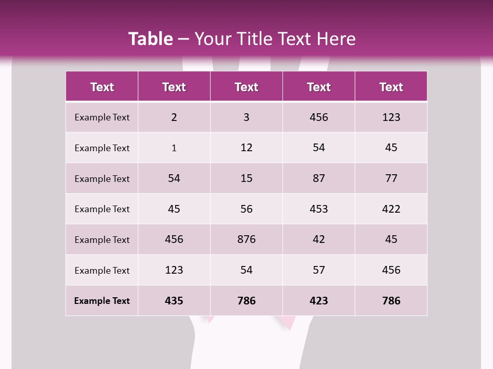 Hand With A Pink Ribbon Over A Grey Rounded Square. PowerPoint Template