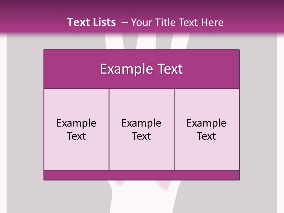 Hand With A Pink Ribbon Over A Grey Rounded Square. PowerPoint Template