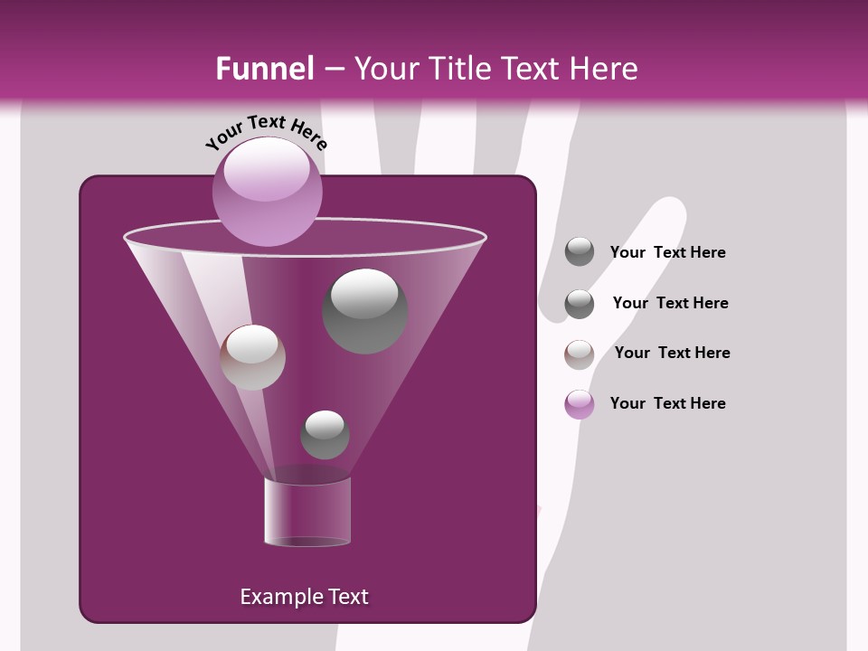 Hand With A Pink Ribbon Over A Grey Rounded Square. PowerPoint Template