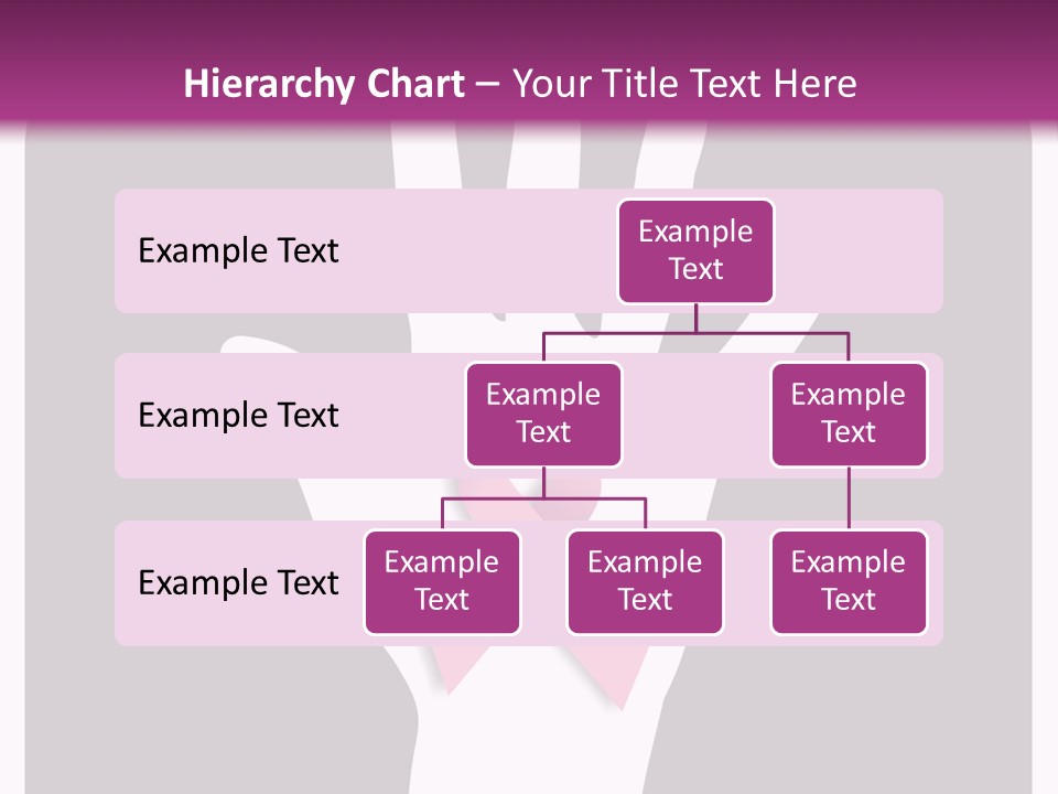 Hand With A Pink Ribbon Over A Grey Rounded Square. PowerPoint Template