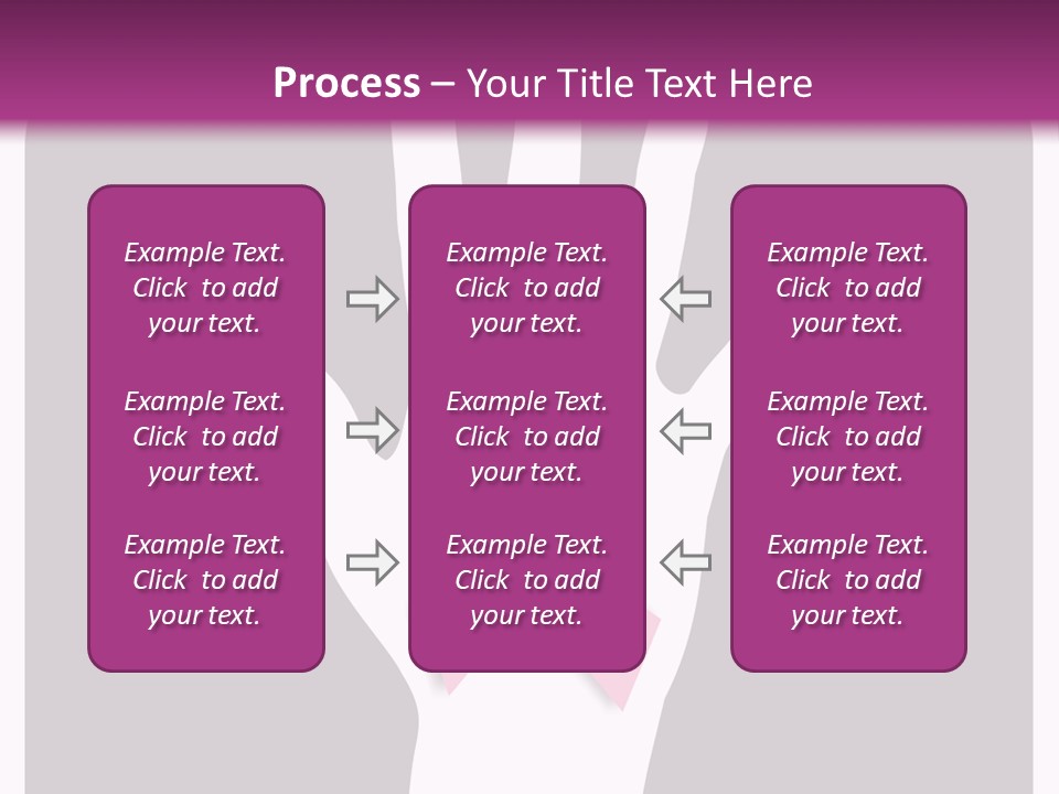 Hand With A Pink Ribbon Over A Grey Rounded Square. PowerPoint Template