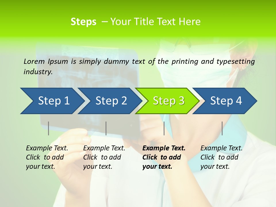 Female Doctor With Jaw Xray PowerPoint Template
