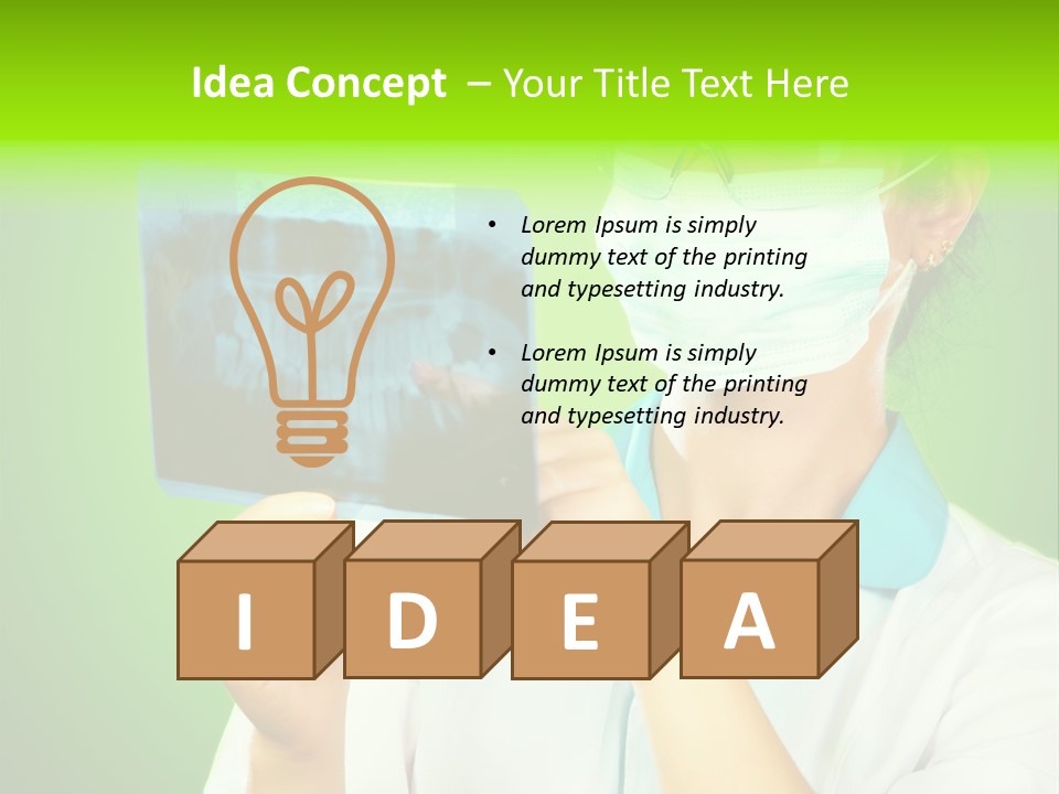 Female Doctor With Jaw Xray PowerPoint Template