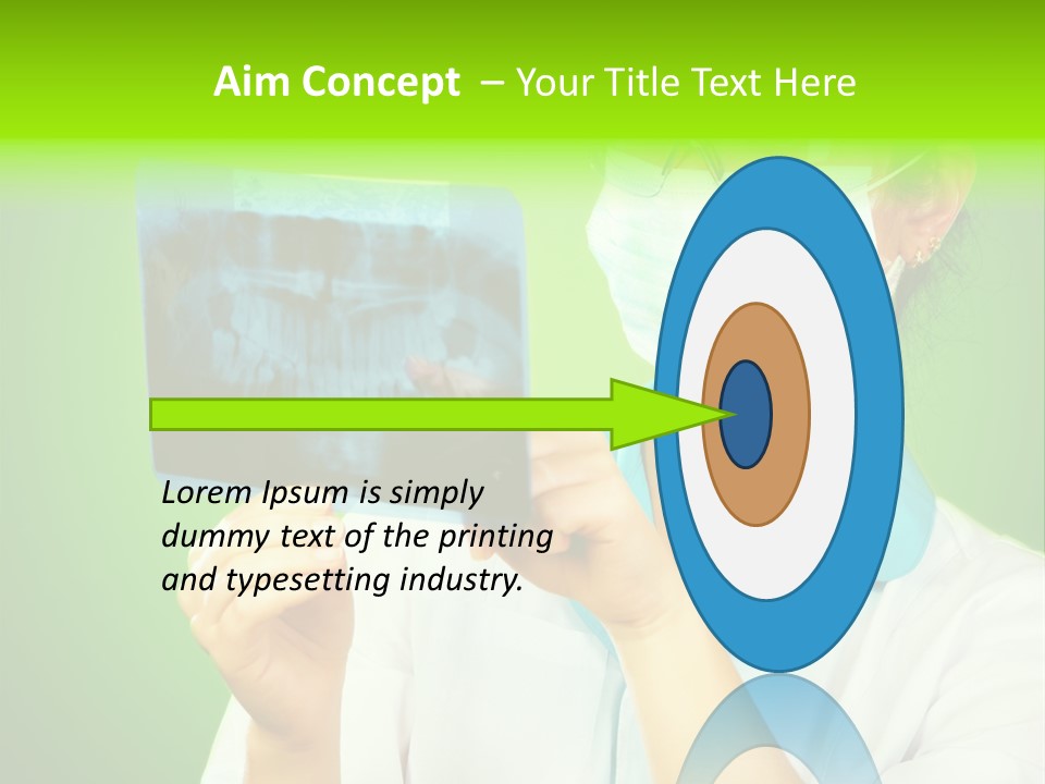 Female Doctor With Jaw Xray PowerPoint Template