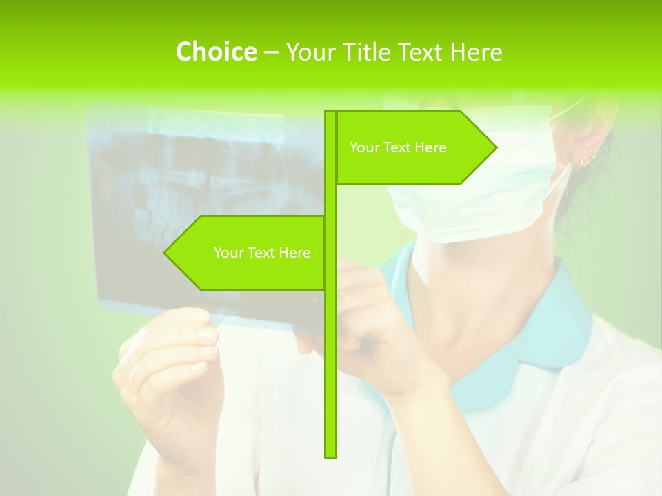 Female Doctor With Jaw Xray PowerPoint Template