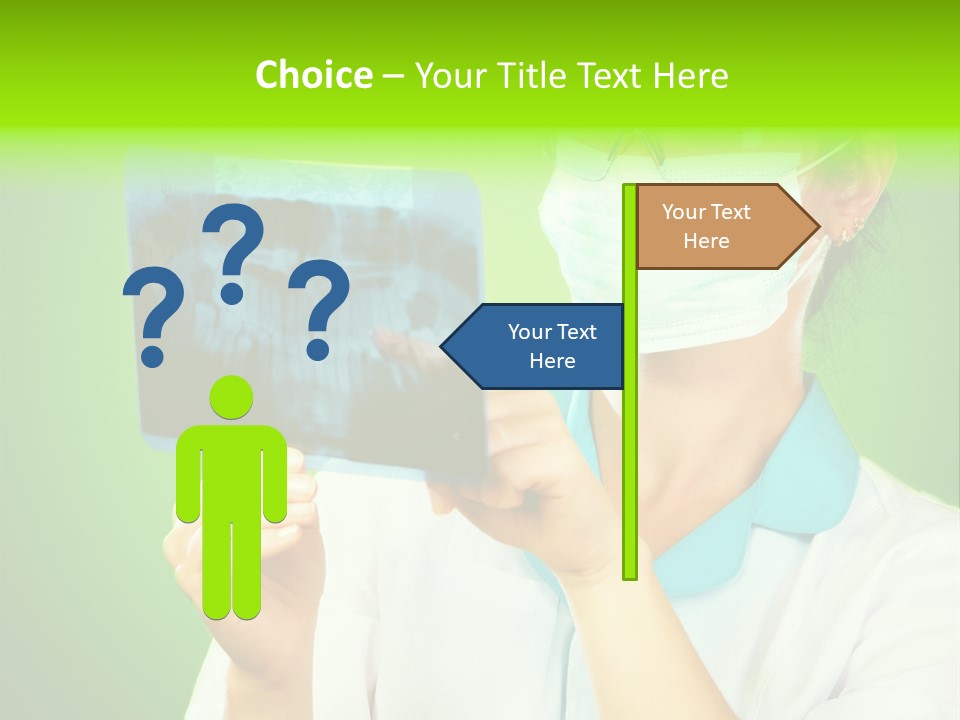 Female Doctor With Jaw Xray PowerPoint Template