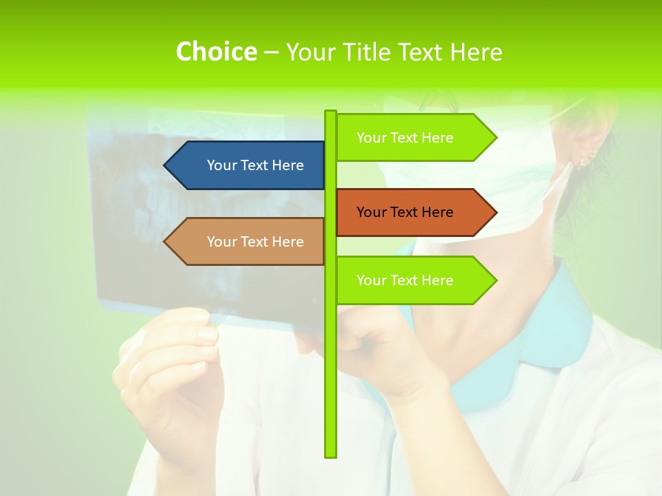 Female Doctor With Jaw Xray PowerPoint Template
