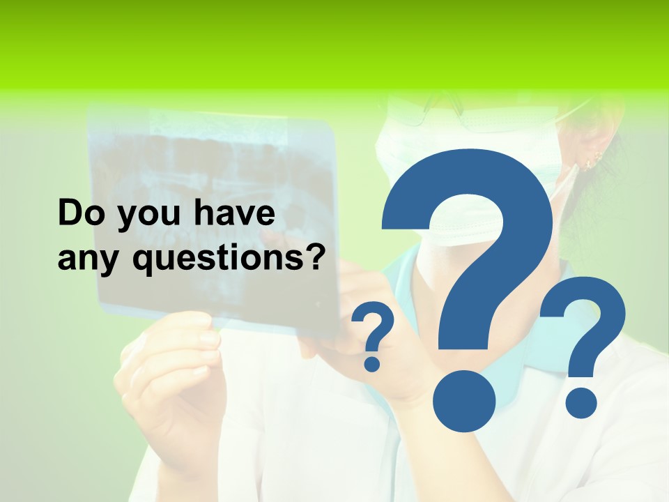 Female Doctor With Jaw Xray PowerPoint Template