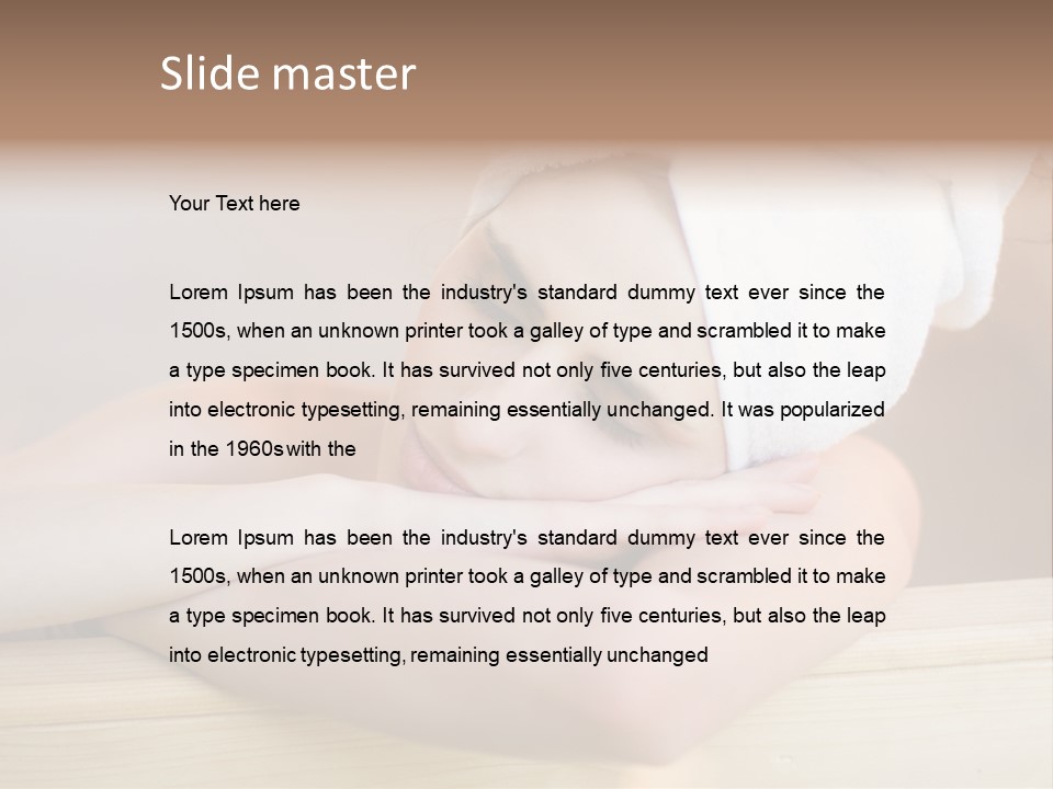 Girl Sleep After Bath PowerPoint Template