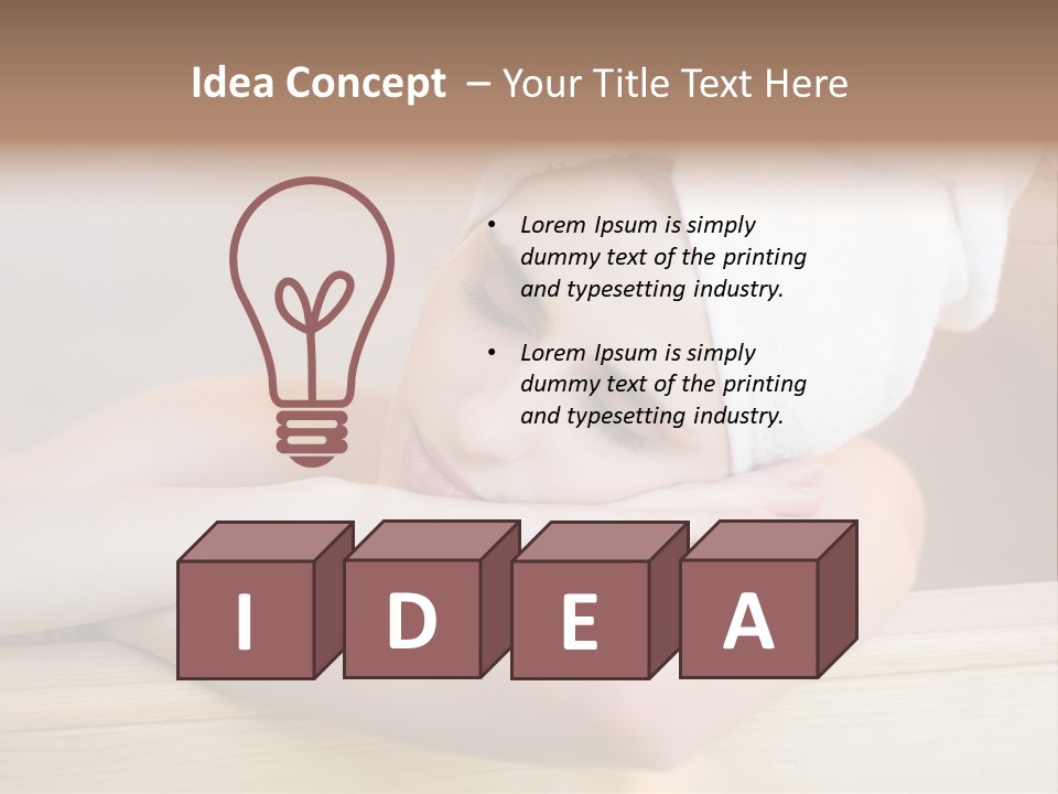 Girl Sleep After Bath PowerPoint Template